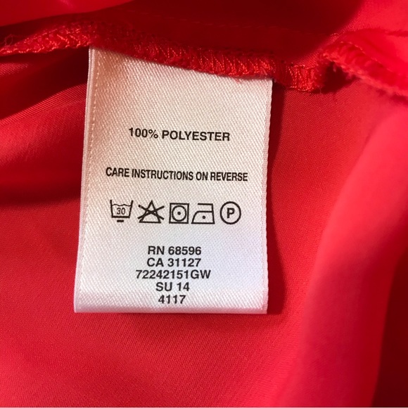 DKNYC orange button down tank sheer section Size L - Picture 6 of 8